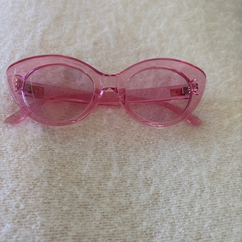 Crap pink acetate sunglasses
